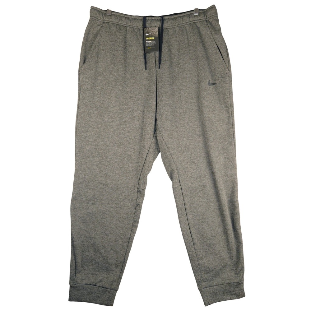Nike Therma Dri-FIT Mens Training Pants Gray Joggers 932255-071 3XL